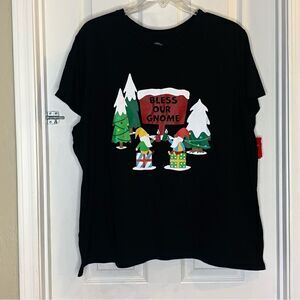Wondershop Bless Our Gnome Christmas Tee:Pajama Shirt Size 3X